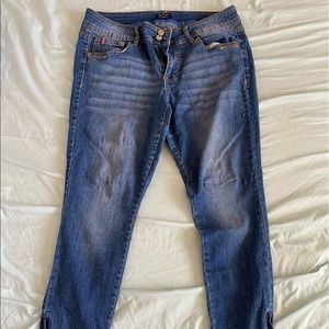 dark washed denim jeans